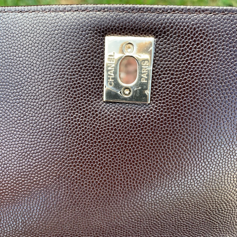 CHANEL Black Quilted Satchel with Gold Accents - Picture 8 of 11
